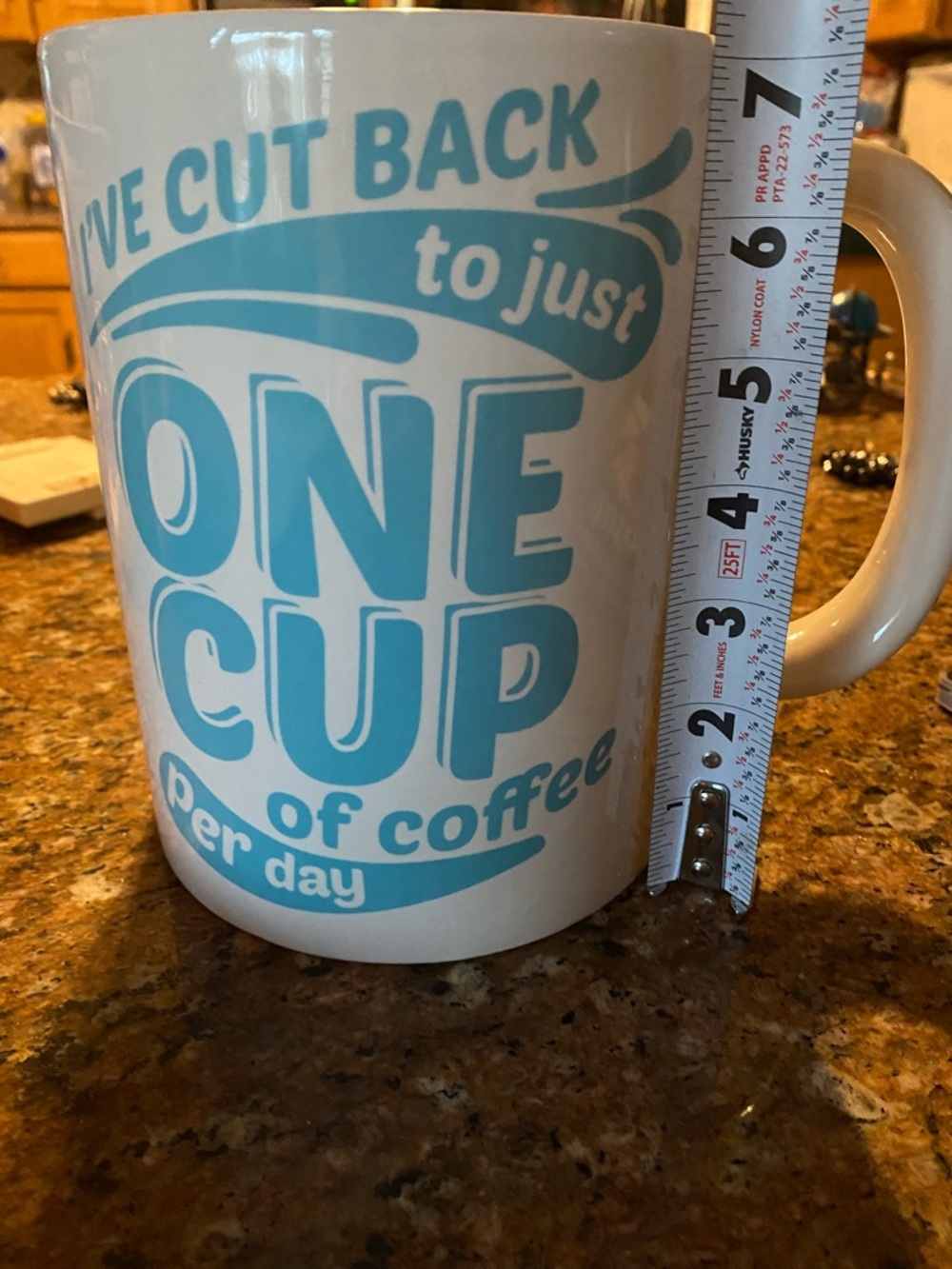 Super size coffee mug 7 1/8” tall 64 oz xl mug